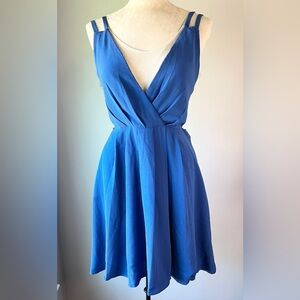 Pins & Needles Back Tie Royal Blue Cocktail Dress